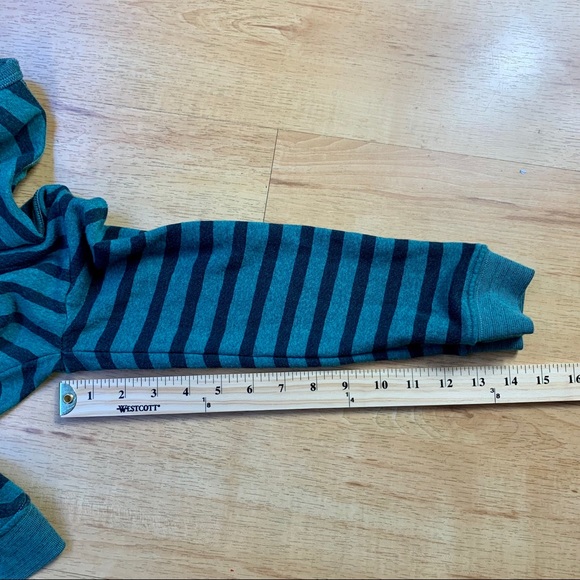 •SUNDRY• Anthro Teal Forever Split Back Sweatshirt - Picture 8 of 9